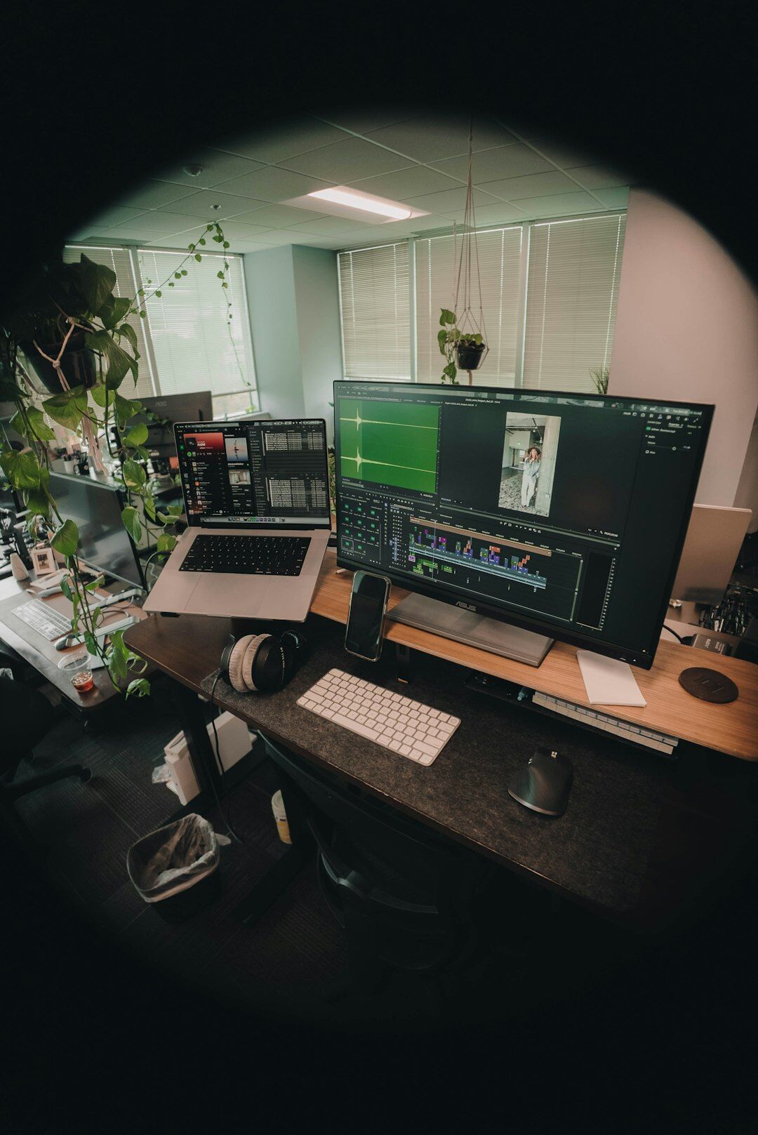 video editing workspace