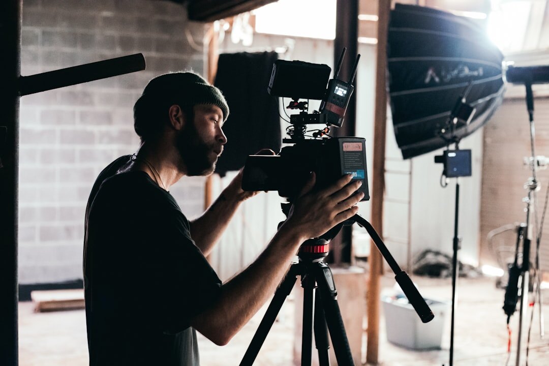 cinematographer filming dramatic scene